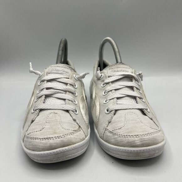 Skechers Shoes Womens Size 7 Madison Ave Take A Walk Sneakers White Canvas 23958 - Picture 2 of 12